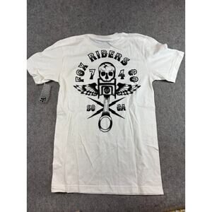 Fox Racing Riders Skull Piston Winged Shirt Mens S Biker Moto Streetwear Y2K NWT